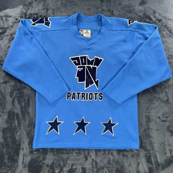 John Jay Patriots Hockey Jersey Men L Vintage 90's Team Player Issued New York - Picture 1 of 11